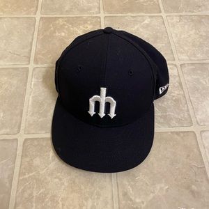 Seattle Mariners New Era Fitted Hat Size 7 1/8